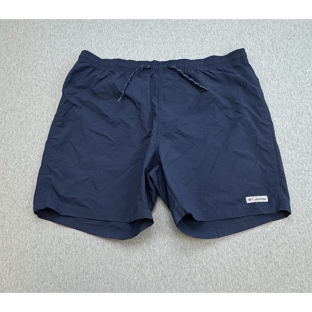 Columbia Shorts Mens XL Blue‎ Performance Rapid Creek Drawstring 7" Inseam NWT